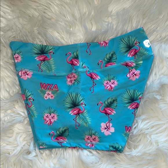 BP WZA Flamingo Tropical Floral Blue Shorts - Picture 4 of 9